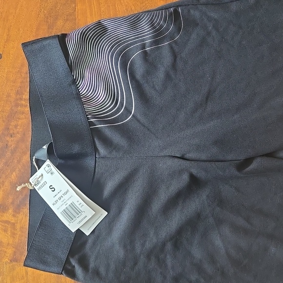 NWT Adidas Holiday Shine Black Graphic Leggings Size Small - Picture 3 of 16